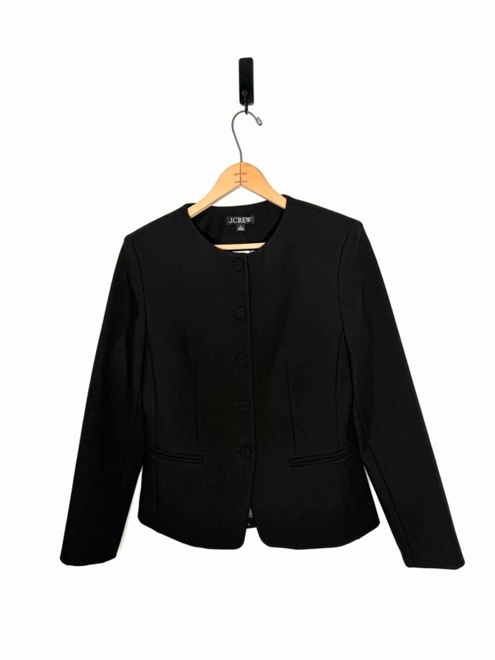 J. Crew Cora Lady Jacket In Four Season Stretch Black Size 6 - Picture 2 of 10